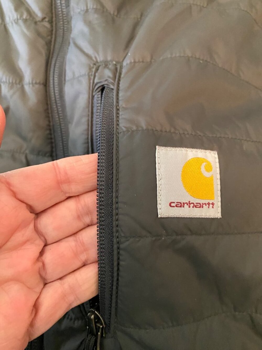 Carhartt Mens Rain Defender Insulated Vest Dark Gray Release XL - Picture 6 of 10